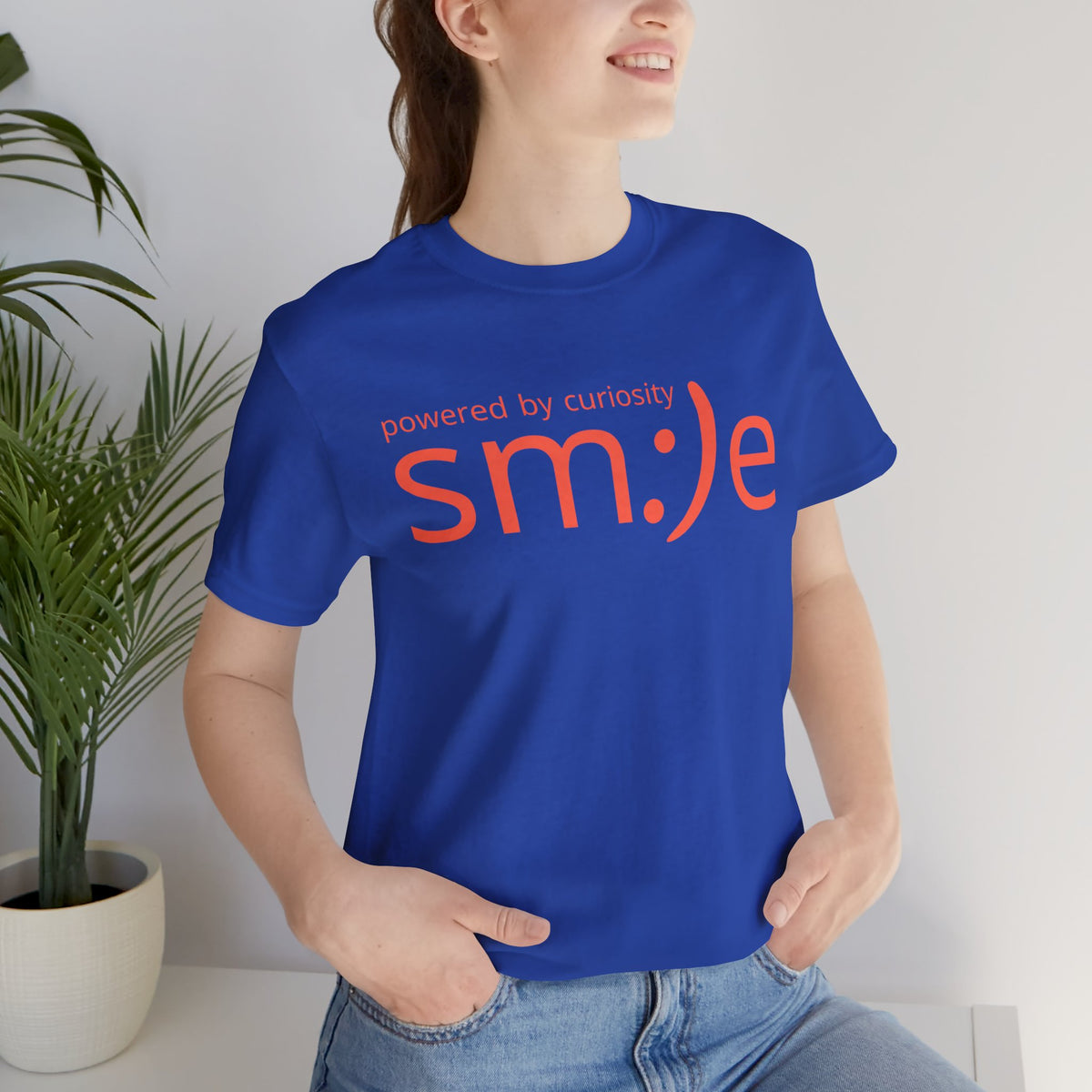 sm:)e Powered by Curiosity Tee | Wonder-Driven Streetwear | Unisex Motivational Graphic Shirt