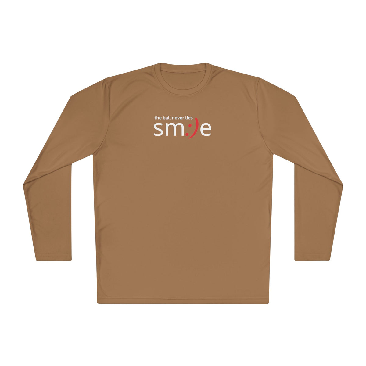 Smile Long-Sleeve Tee — "The Ball Never Lies" | Sport-Tek ST350SL Moisture-Wicking Shirt