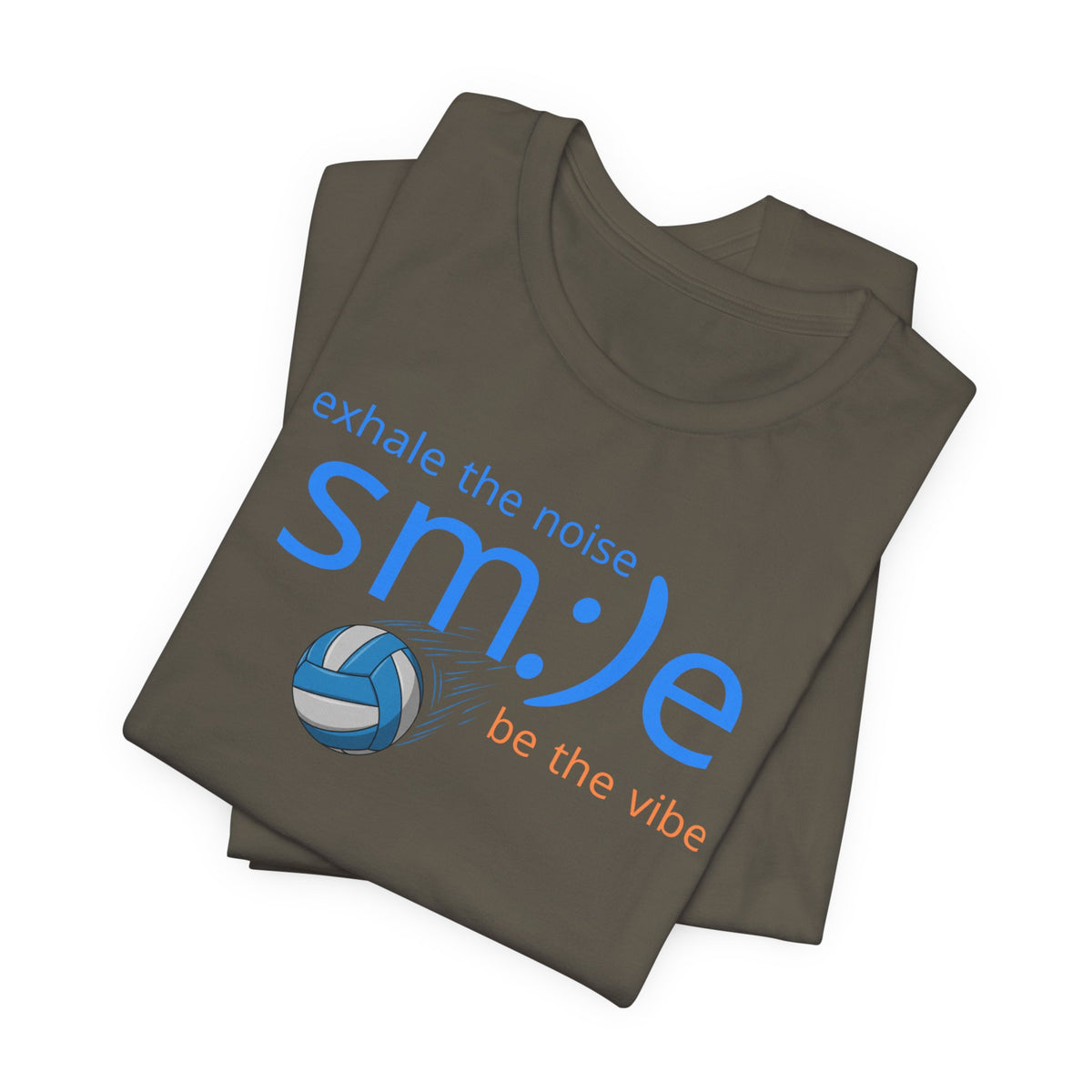 sm:)e Exhale the Noise Be the Vibe Volleyball Tee | Confident Athletic Streetwear | Positive Quote Shirt