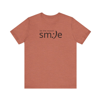 sm:)e Be the Reason Smile Tee - Positive Energy Streetwear, Inspirational Gift, Confidence Booster