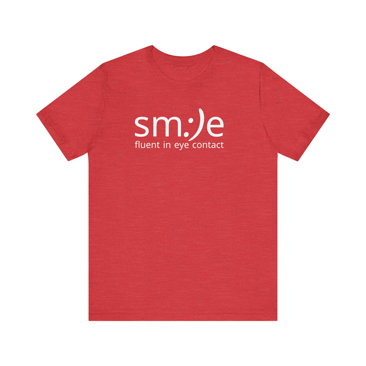 sm:)e Fluent in Eye Contact Jersey Tee | Social Butterfly Streetwear | Funny Connection Gift