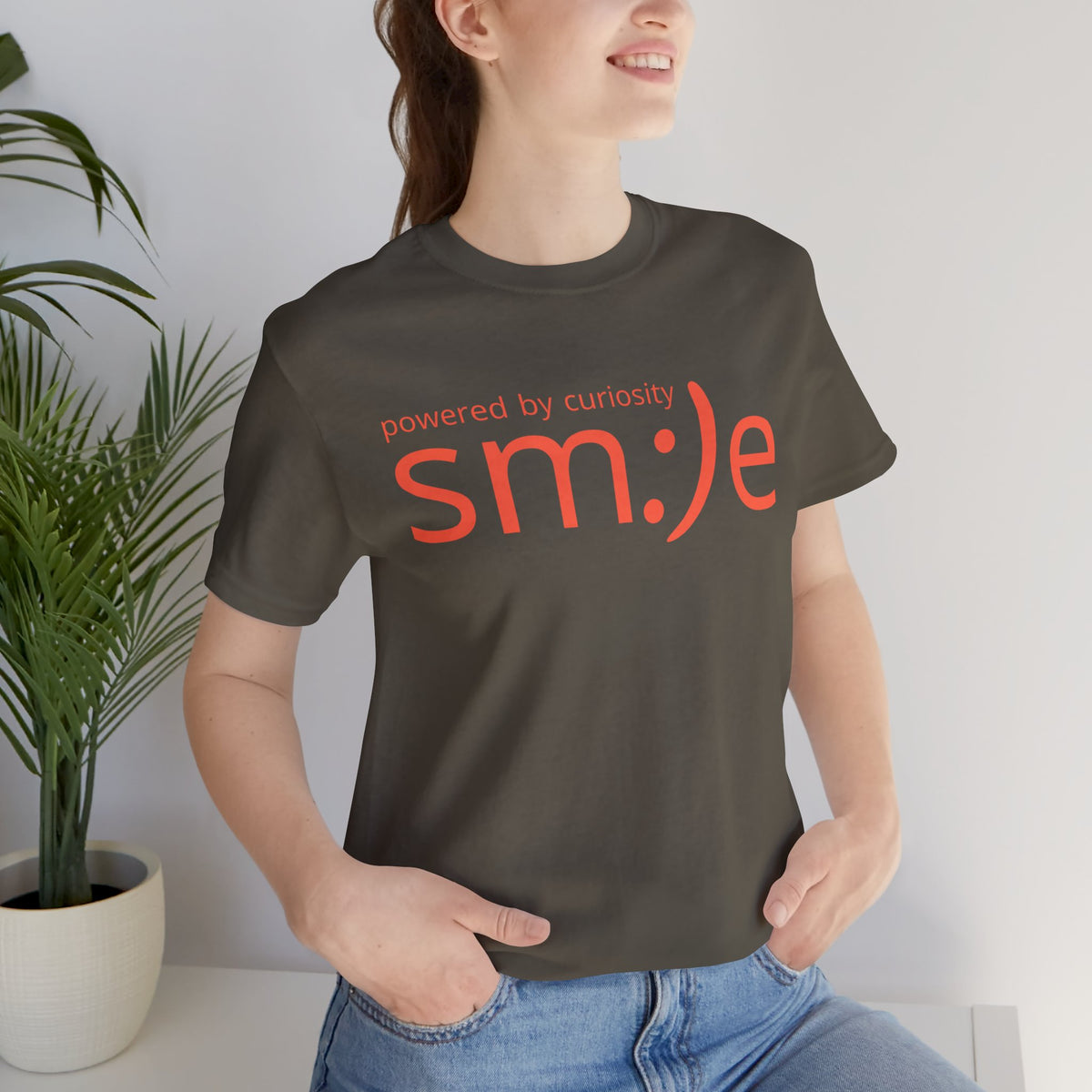sm:)e Powered by Curiosity Tee | Wonder-Driven Streetwear | Unisex Motivational Graphic Shirt