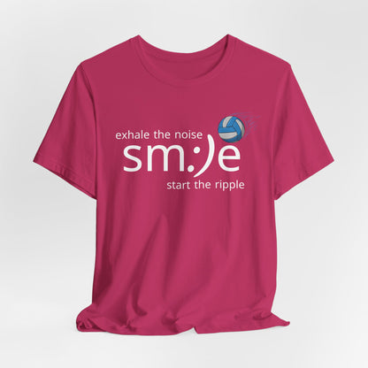 Exhale the Noise sm:)e Start the Ripple | Volleyball Jersey Tee
