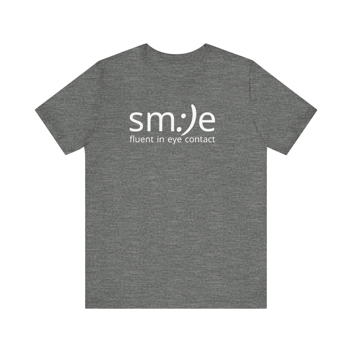 sm:)e Fluent in Eye Contact Jersey Tee | Social Butterfly Streetwear | Funny Connection Gift