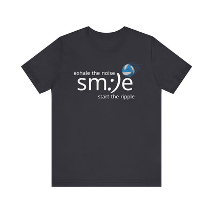 Exhale Noise Sm:)e Start the Ripple Volleyball Tee