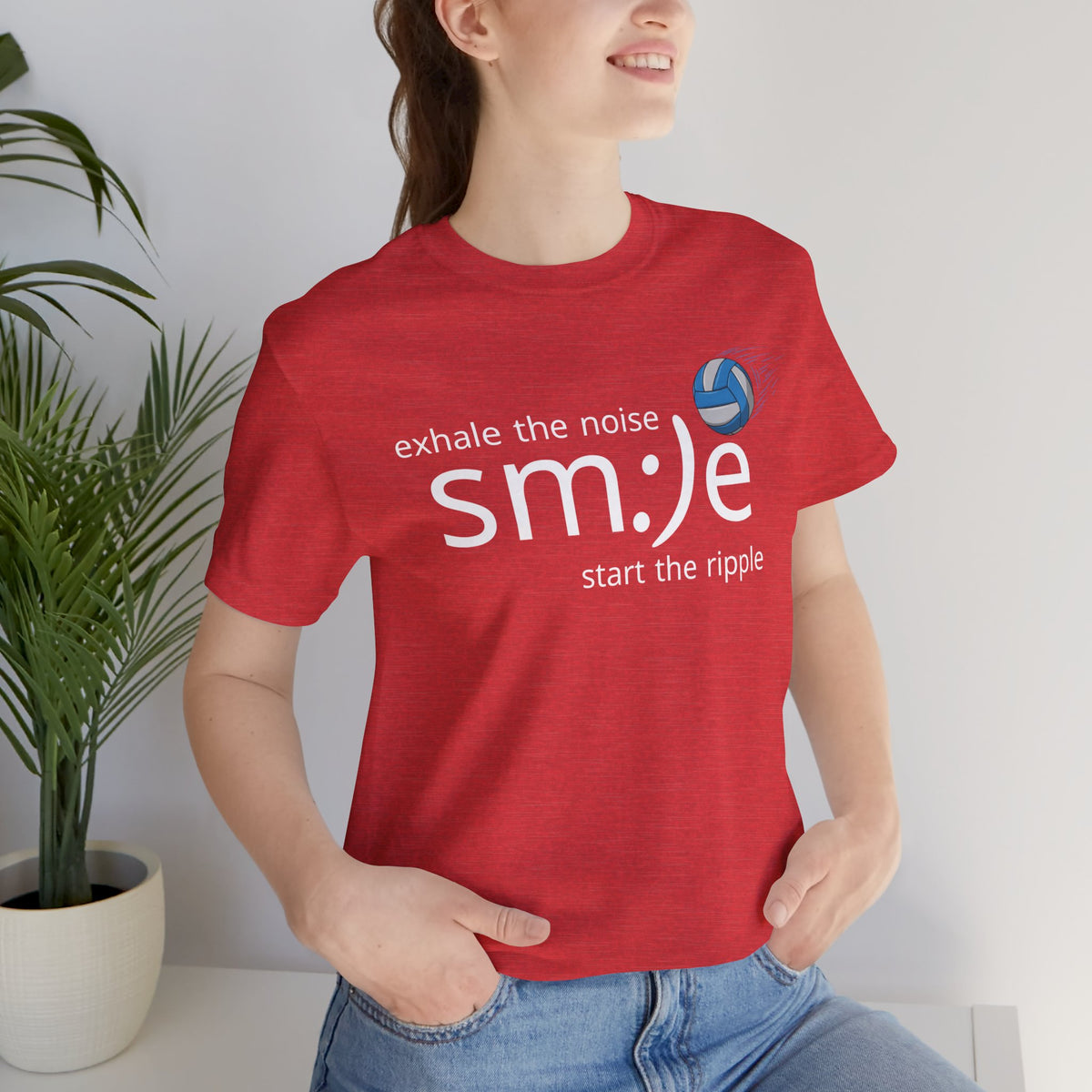 Exhale the Noise sm:)e Volleyball Jersey | Unisex Athletic Streetwear | Court Confidence Tee