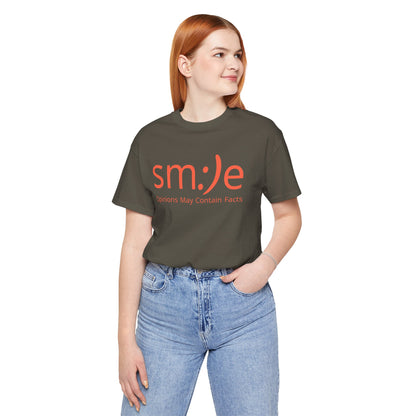 sm:)e Opinions May Contain Facts Tee | Sassy Humor Streetwear | Funny Conversation Starter Shirt