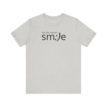 sm:)e Be the Reason Smile Tee - Positive Energy Streetwear, Inspirational Gift, Confidence Booster