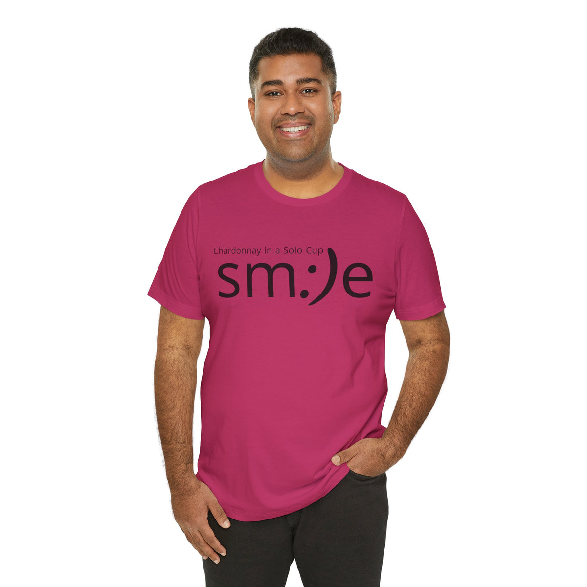 Chardonnay in a Solo Cup | sm:)e Funny Wine Statement Tee