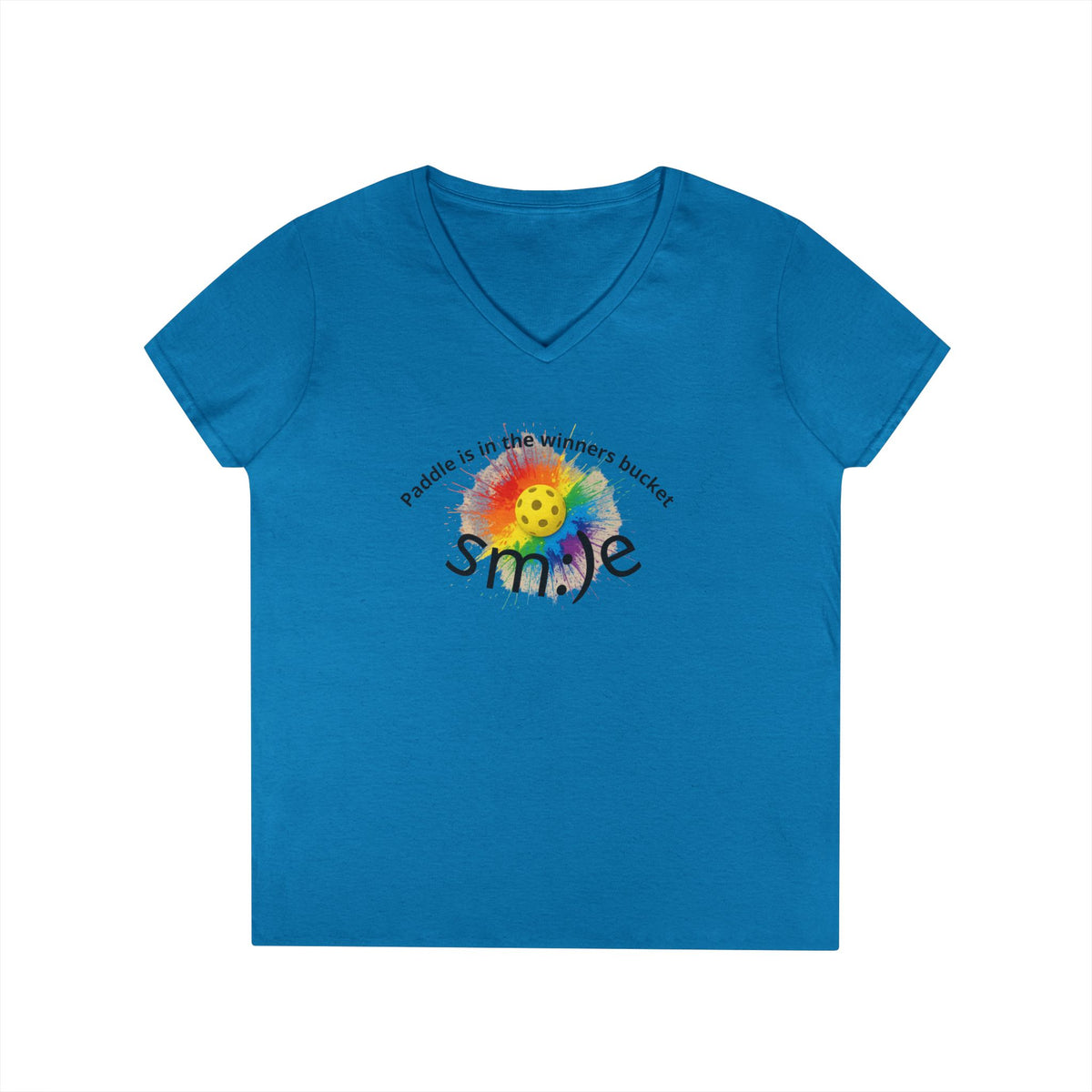 Paddle in the Winners Bucket - Pickleball V-Neck | Funny Statement Tee