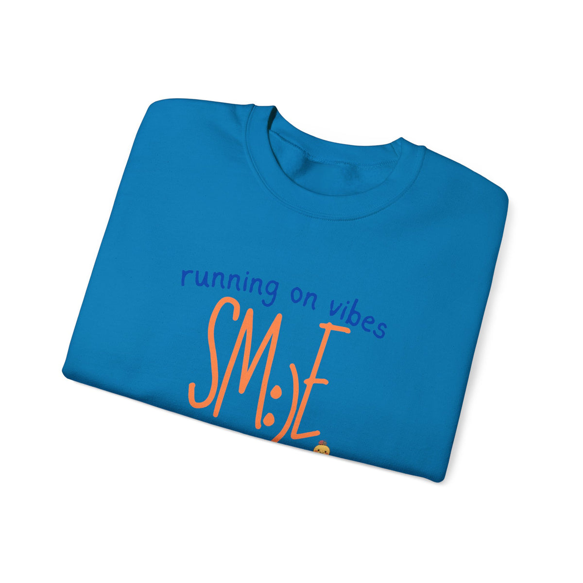 sm:)e Running on Vibes Crewneck Sweatshirt | Positive Energy Streetwear | Cozy Confidence Unisex