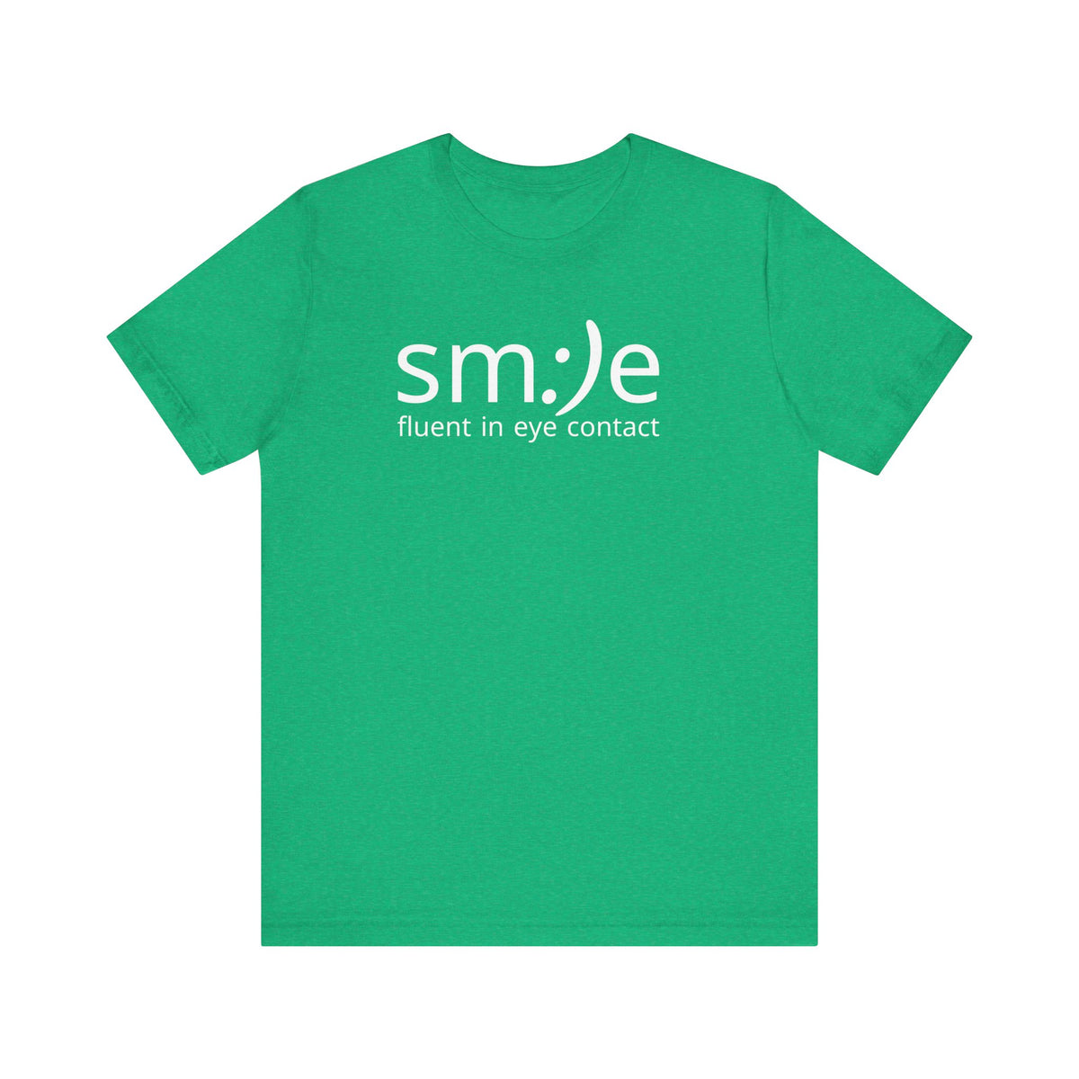sm:)e Fluent in Eye Contact Jersey Tee | Social Butterfly Streetwear | Funny Connection Gift