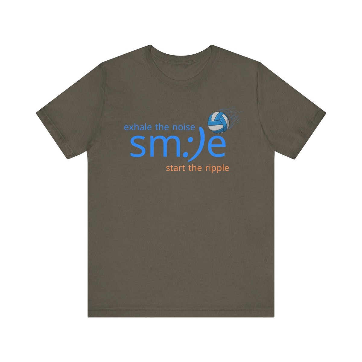 Exhale the Noise sm:)e Start the Ripple Volleyball Tee - Motivational Streetwear, Positive Vibes, Inspirational Gift