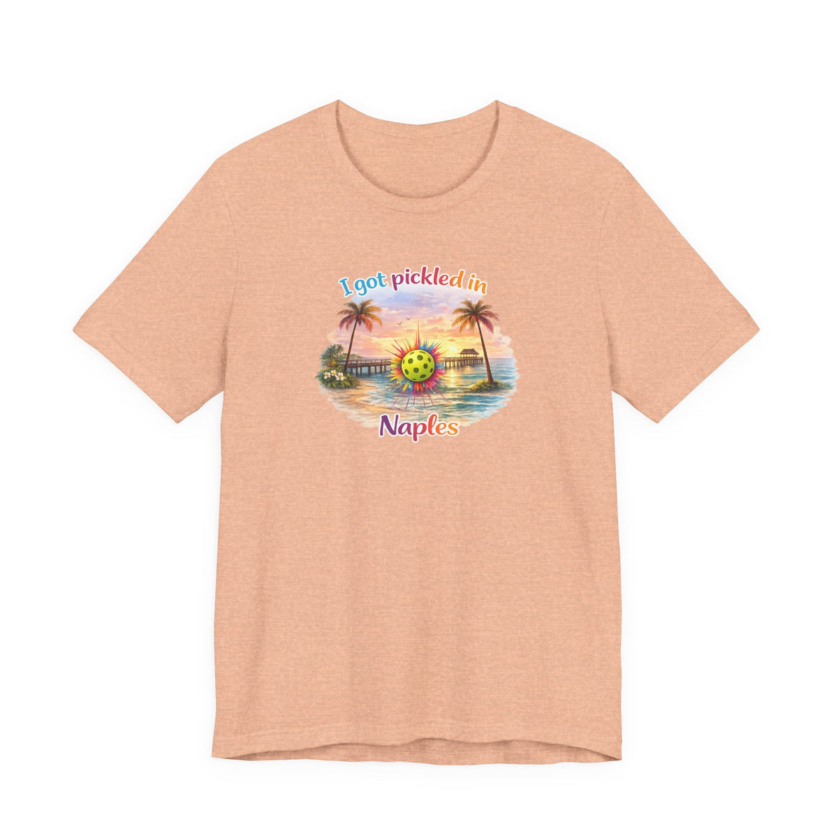 "I Got Pickled in Naples" Pickleball Tee — Funny Florida Vacation Shirt & Souvenir Gift