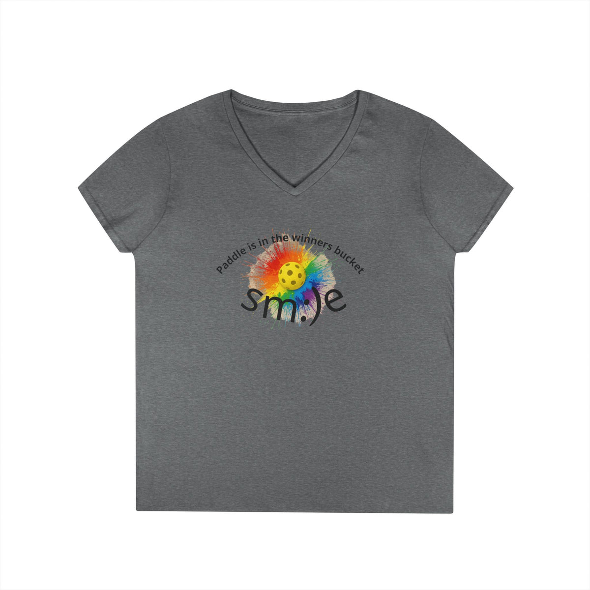 Paddle in the Winners Bucket - Pickleball V-Neck | Funny Statement Tee