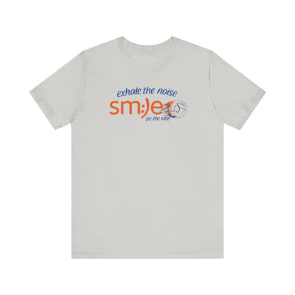 Exhale the Noise sm:)e Be the Vibe Volleyball Tee - Motivational Streetwear, Court Confidence, Athletic Gift