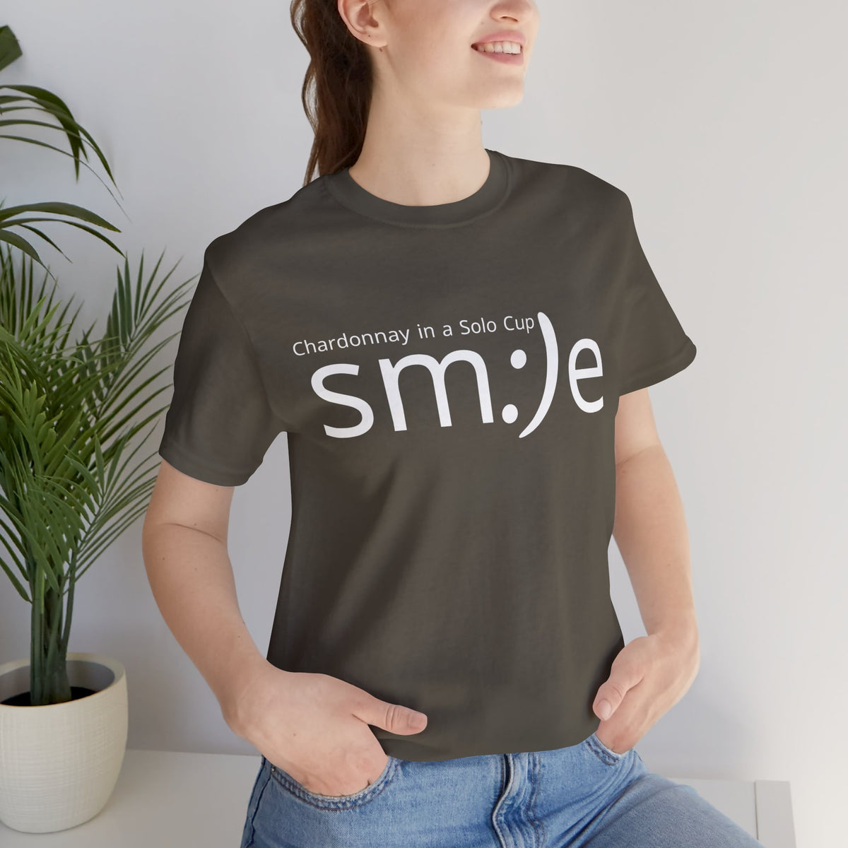 Chardonnay in a Solo Cup T-Shirt | Trendy Statement Tee | sm:)e Confidence Wear