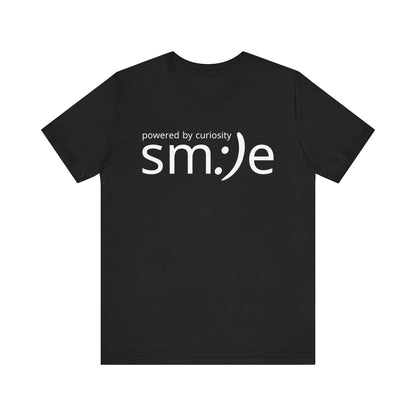 sm:)e Powered by Curiosity Tee | Intellectual Streetwear | Unisex Inspirational Graphic Shirt