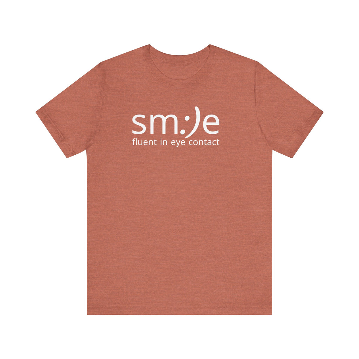 sm:)e Fluent in Eye Contact Jersey Tee | Social Butterfly Streetwear | Funny Connection Gift