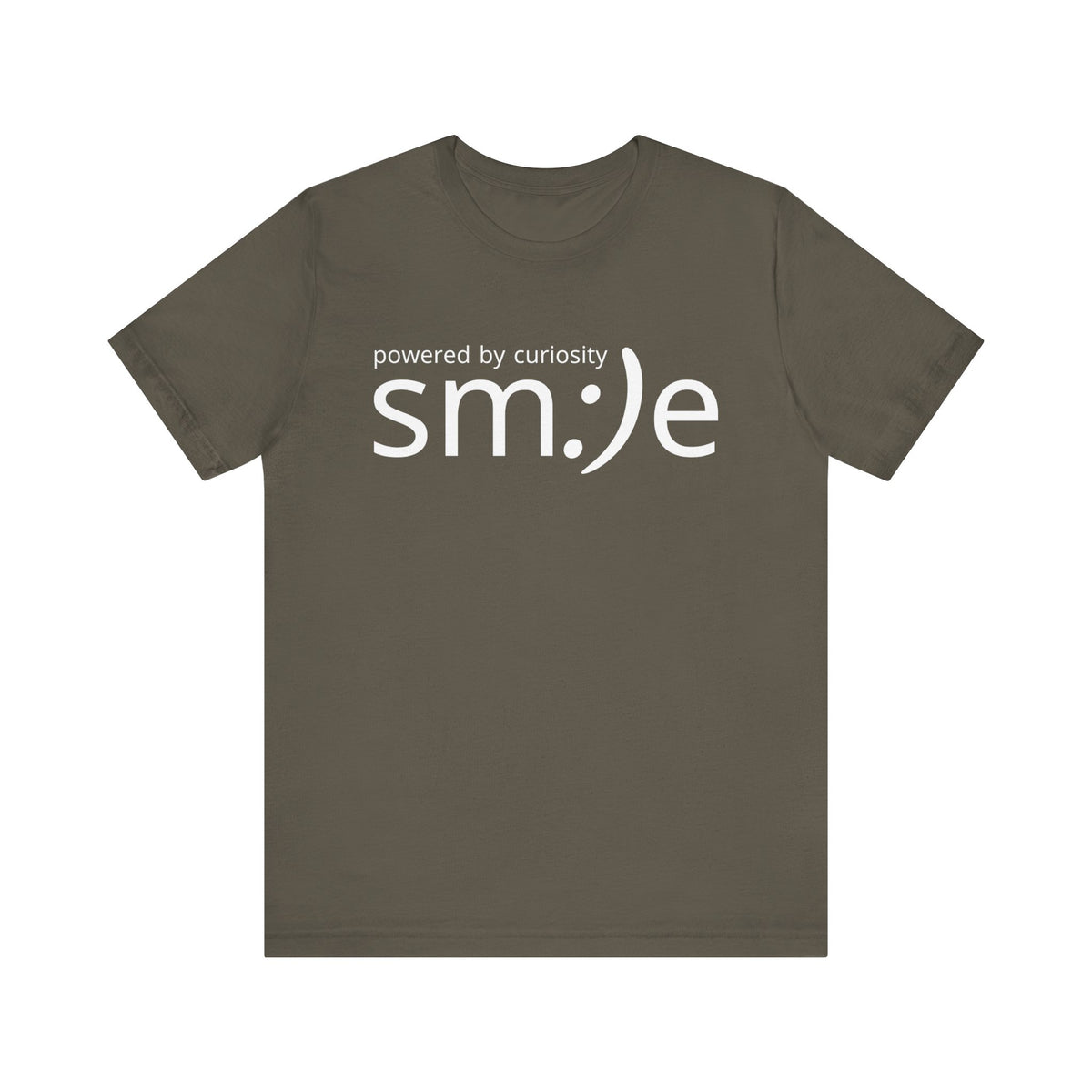 sm:)e Powered by Curiosity Tee | Intellectual Streetwear | Unisex Inspirational Graphic Shirt