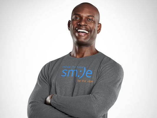 Exhale the Noise - Long Sleeve Streetwear Tee | Unisex Layering Shirt | sm:)e Confidence