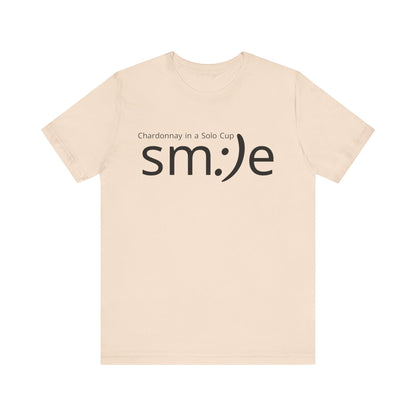 Chardonnay in a Solo Cup | sm:)e Funny Wine Statement Tee