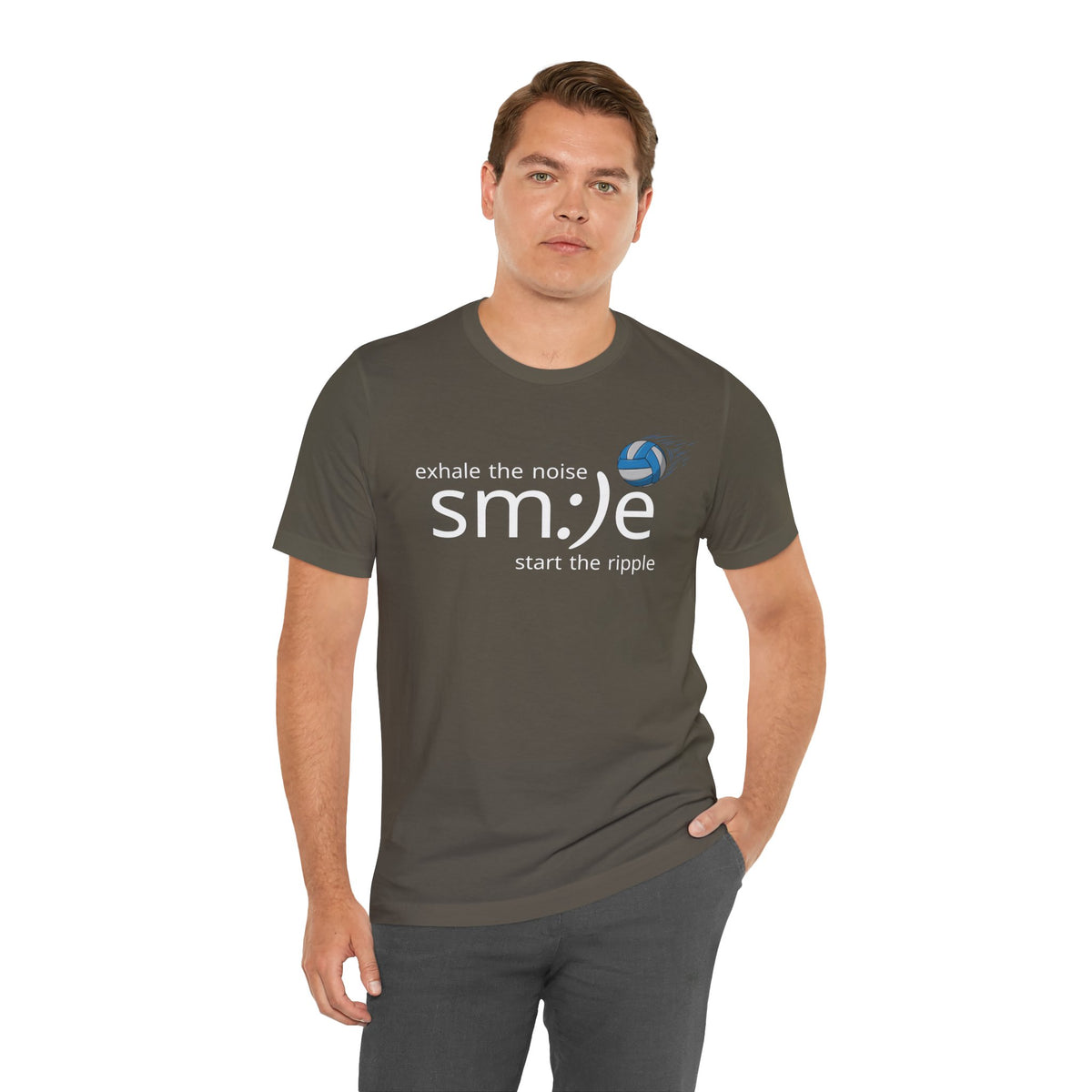 Exhale the Noise sm:)e Start the Ripple | Volleyball Jersey Tee