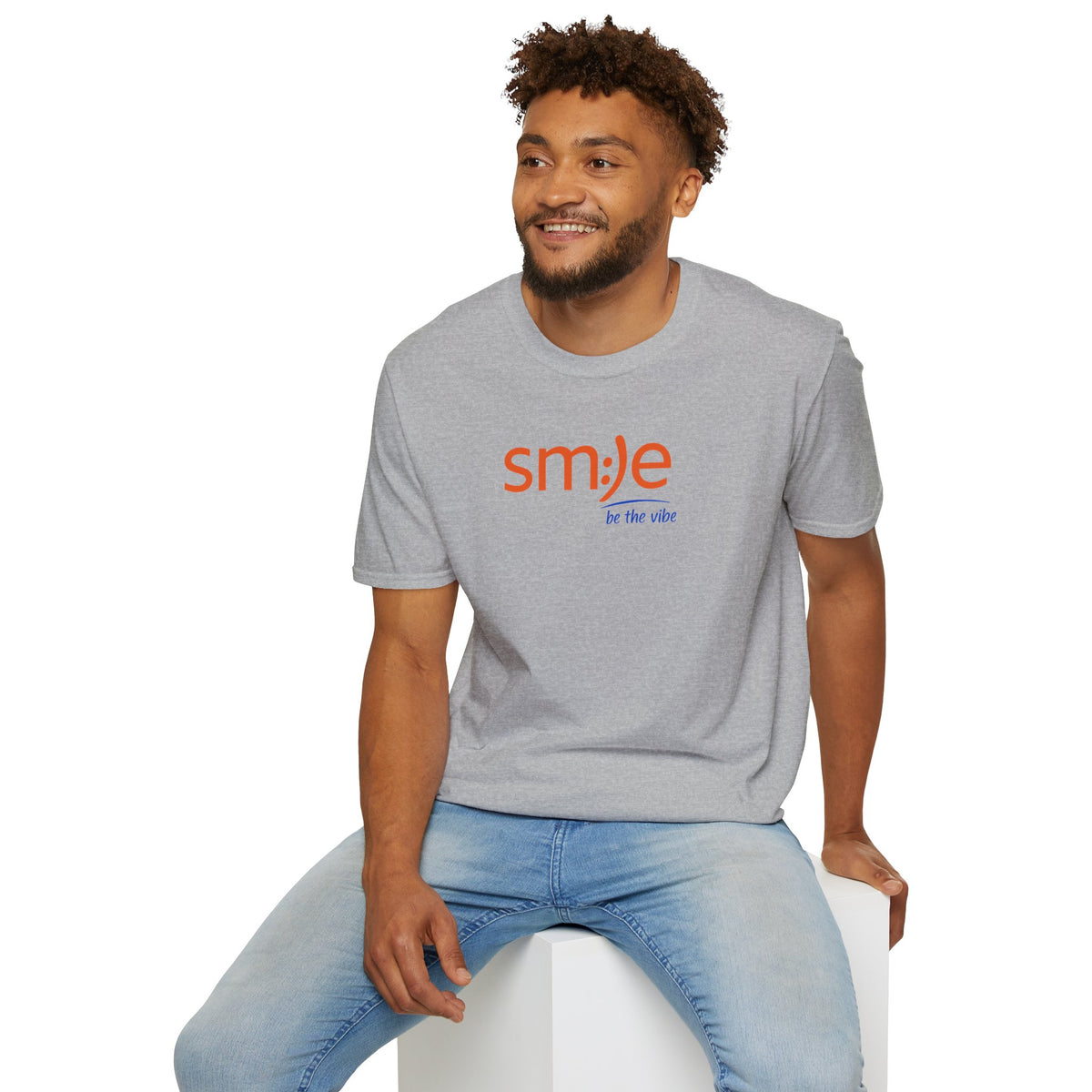sm:)le Be the Vibe Softstyle Tee - Positive Energy Streetwear, Confidence Booster, Unisex Graphic Shirt
