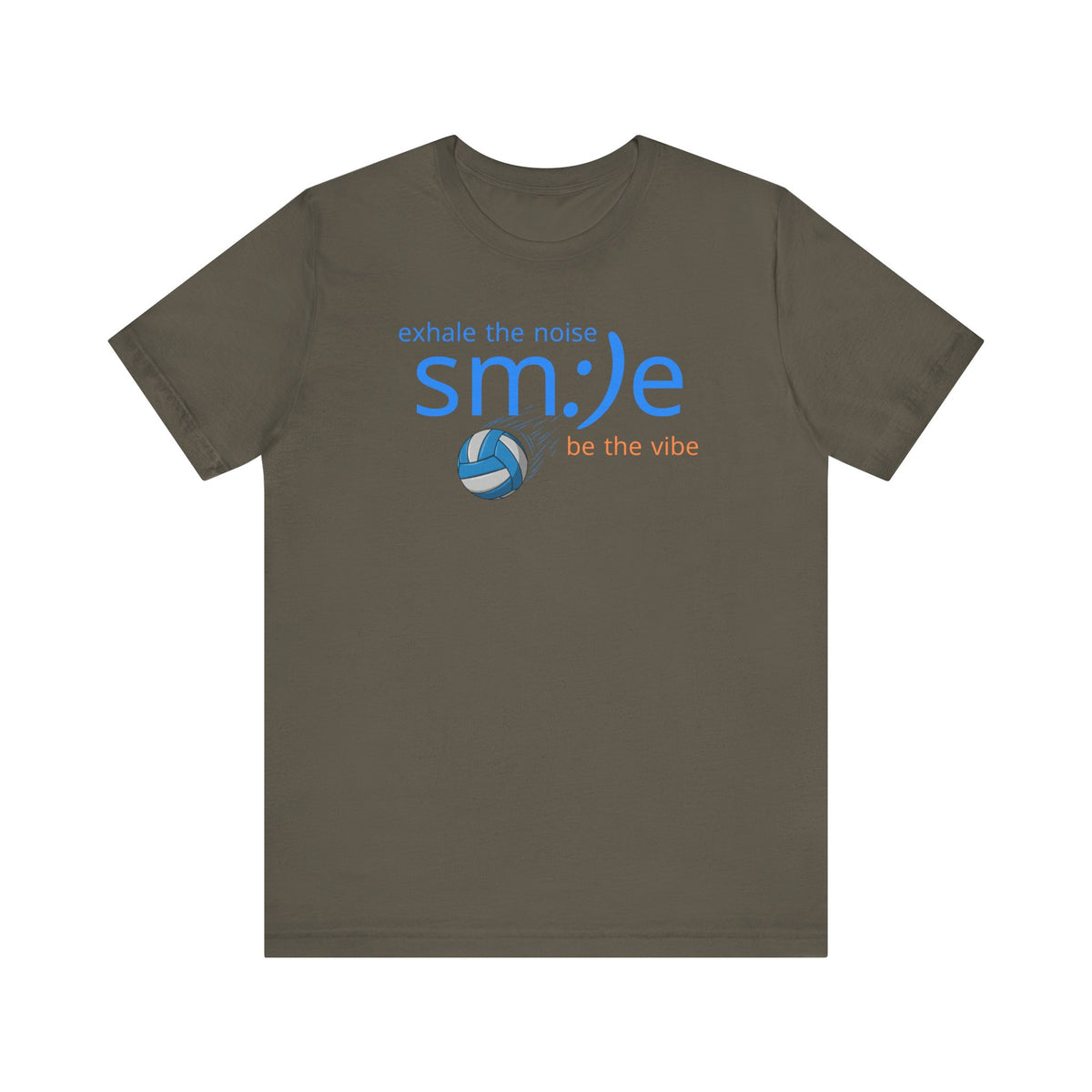 sm:)e Exhale the Noise Be the Vibe Volleyball Tee | Confident Athletic Streetwear | Positive Quote Shirt