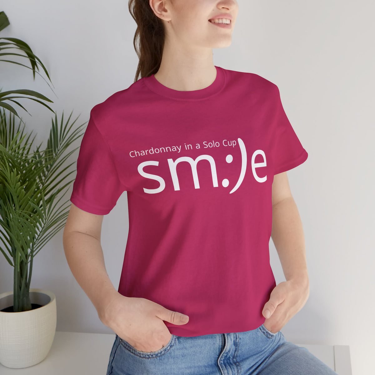 Chardonnay in a Solo Cup T-Shirt | Trendy Statement Tee | sm:)e Confidence Wear