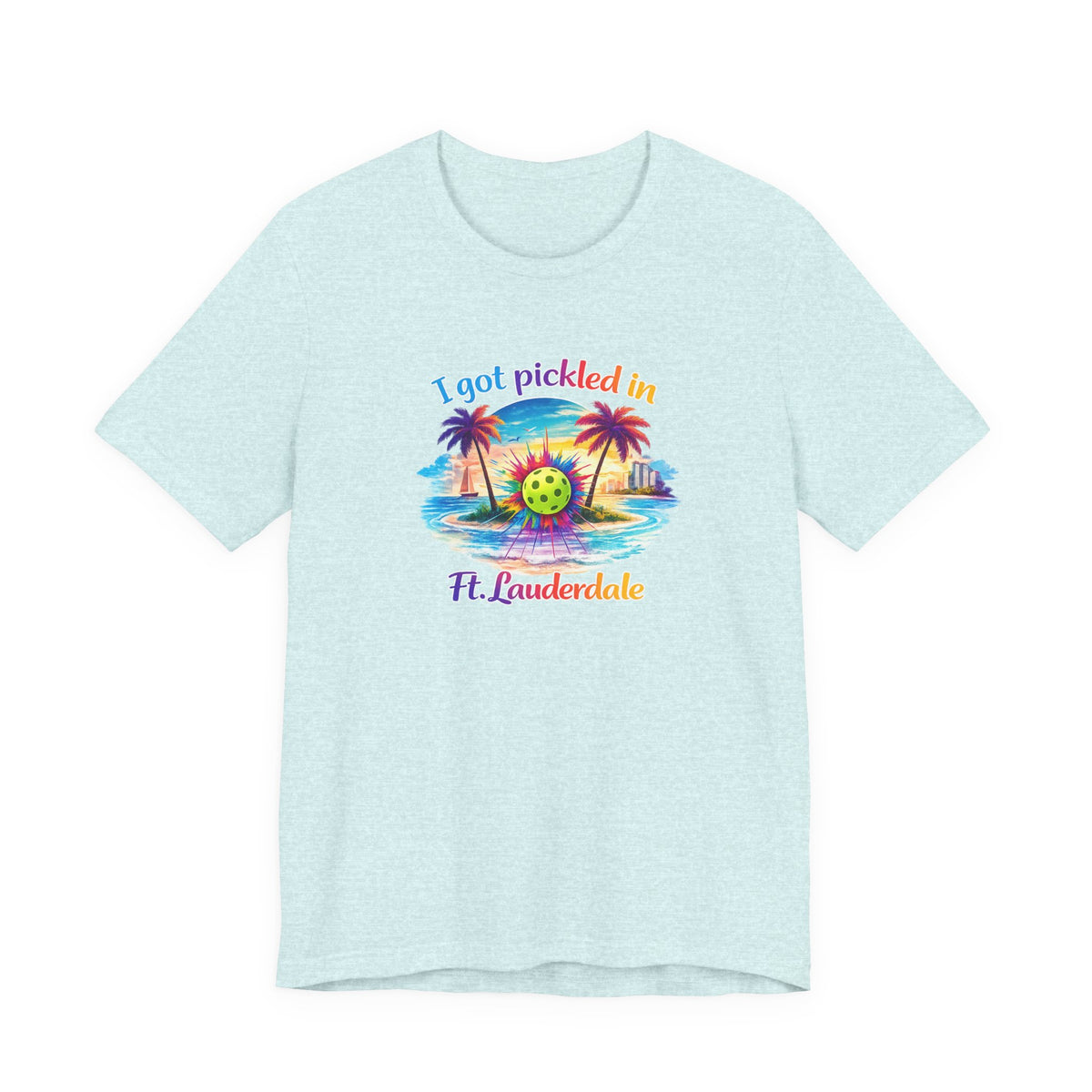 "I Got Pickled in Ft. Lauderdale" Pickleball T-Shirt — Funny Florida Vacation Tee & Souvenir Gift