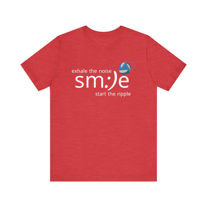 Exhale Noise Sm:)e Start the Ripple Volleyball Tee