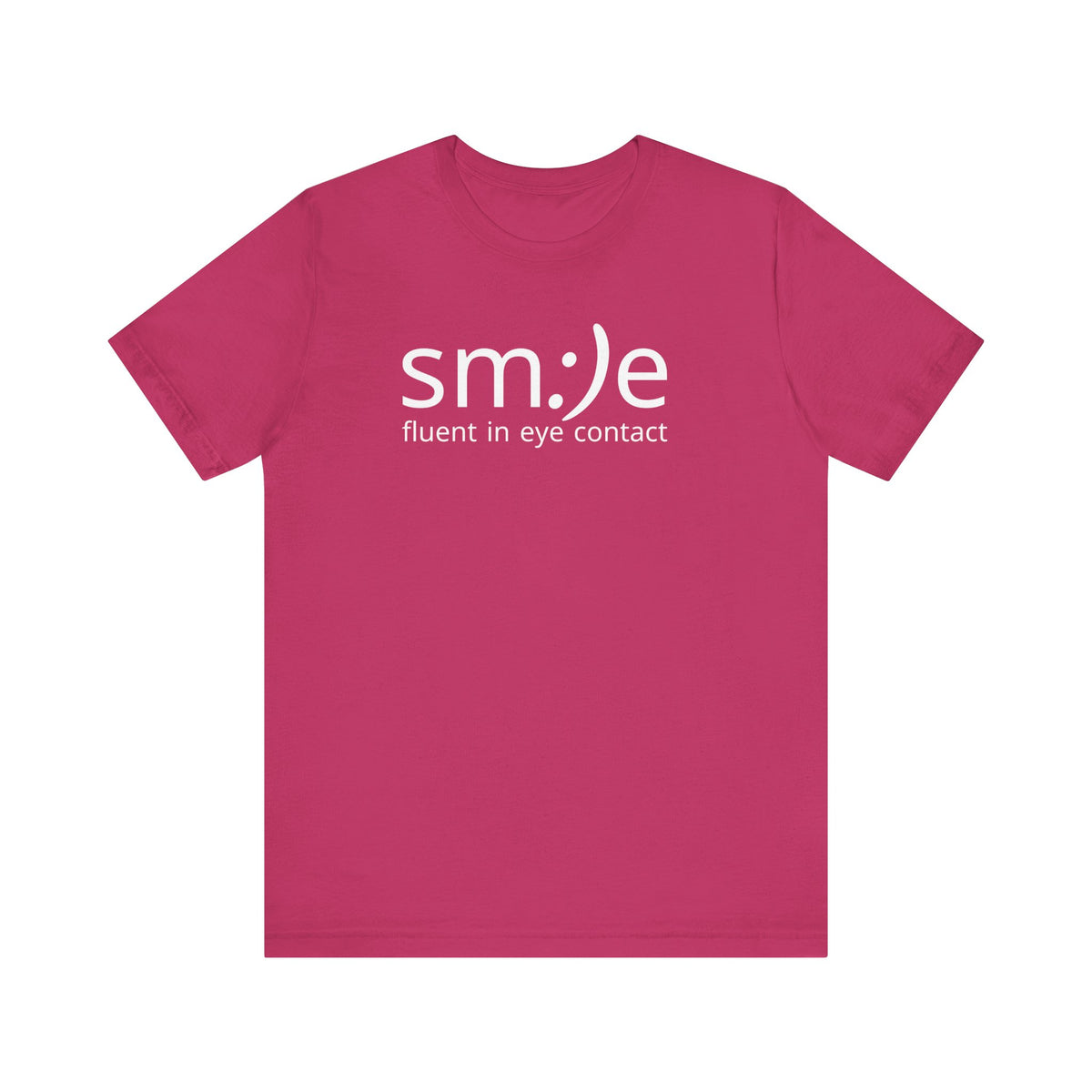sm:)e Fluent in Eye Contact Jersey Tee | Social Butterfly Streetwear | Funny Connection Gift