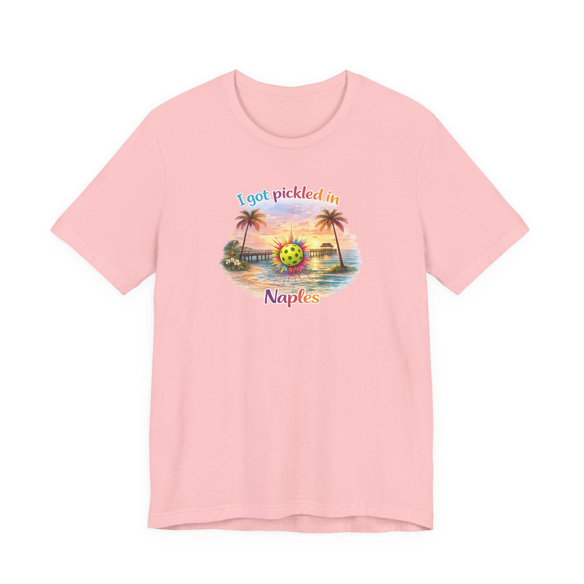 "I Got Pickled in Naples" Pickleball Tee — Funny Florida Vacation Shirt & Souvenir Gift