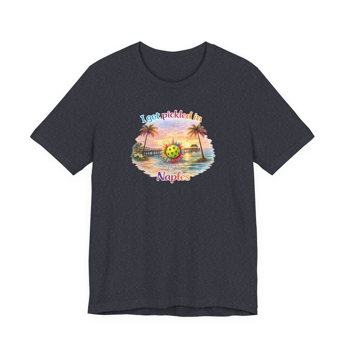 "I Got Pickled in Naples" Pickleball Tee — Funny Florida Vacation Shirt & Souvenir Gift