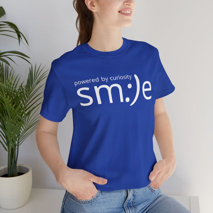 sm:)e Powered by Curiosity Tee | Intellectual Streetwear | Unisex Inspirational Graphic Shirt