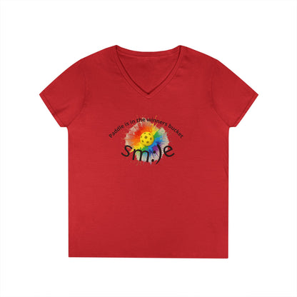 Paddle in the Winners Bucket - Pickleball V-Neck | Funny Statement Tee