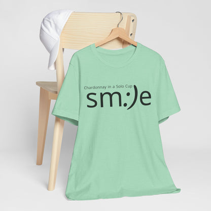 Chardonnay in a Solo Cup | sm:)e Funny Wine Statement Tee