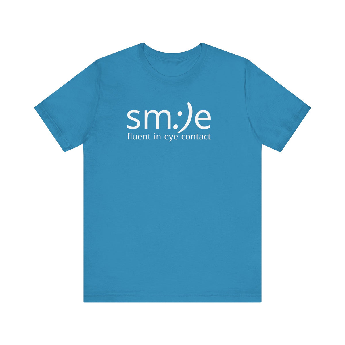 sm:)e Fluent in Eye Contact Jersey Tee | Social Butterfly Streetwear | Funny Connection Gift