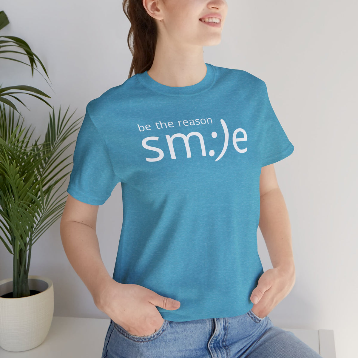 Be the Reason sm:)e T-Shirt - Positive Vibes Streetwear, Motivational Gift, Confidence Booster