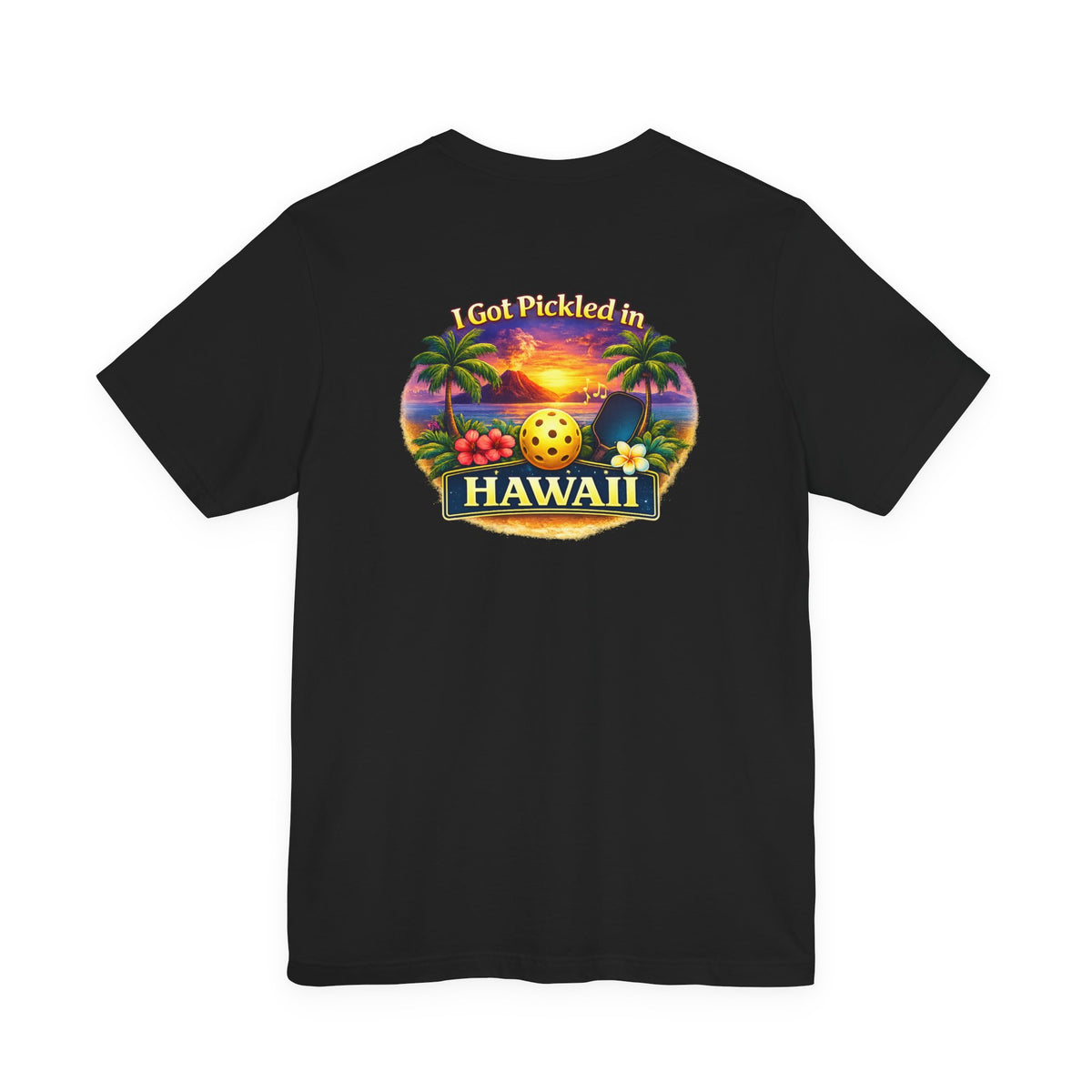Hawaii Sunset Pickleball Tee | Tropical Beach Graphic T-Shirt
