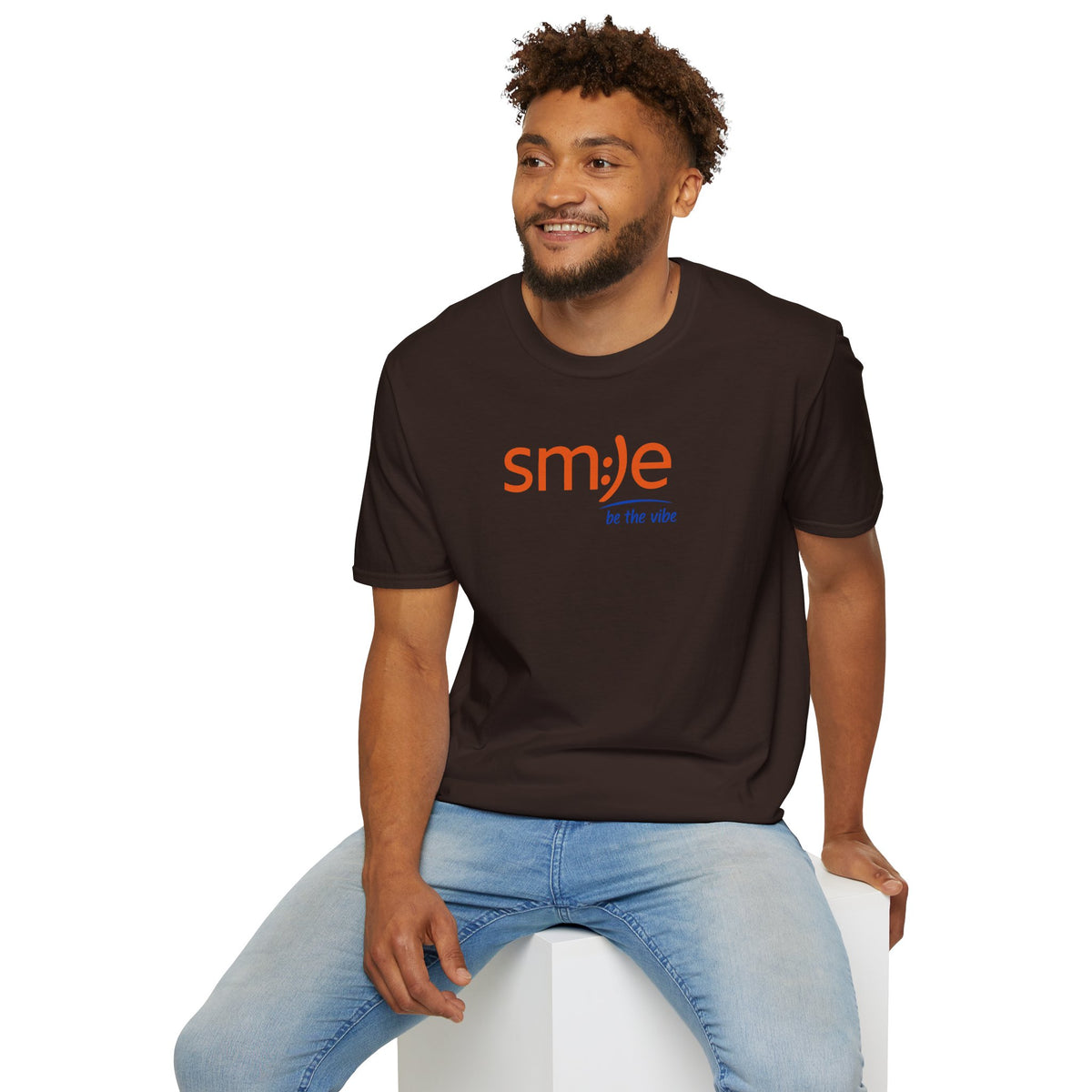 sm:)le Be the Vibe Softstyle Tee - Positive Energy Streetwear, Confidence Booster, Unisex Graphic Shirt