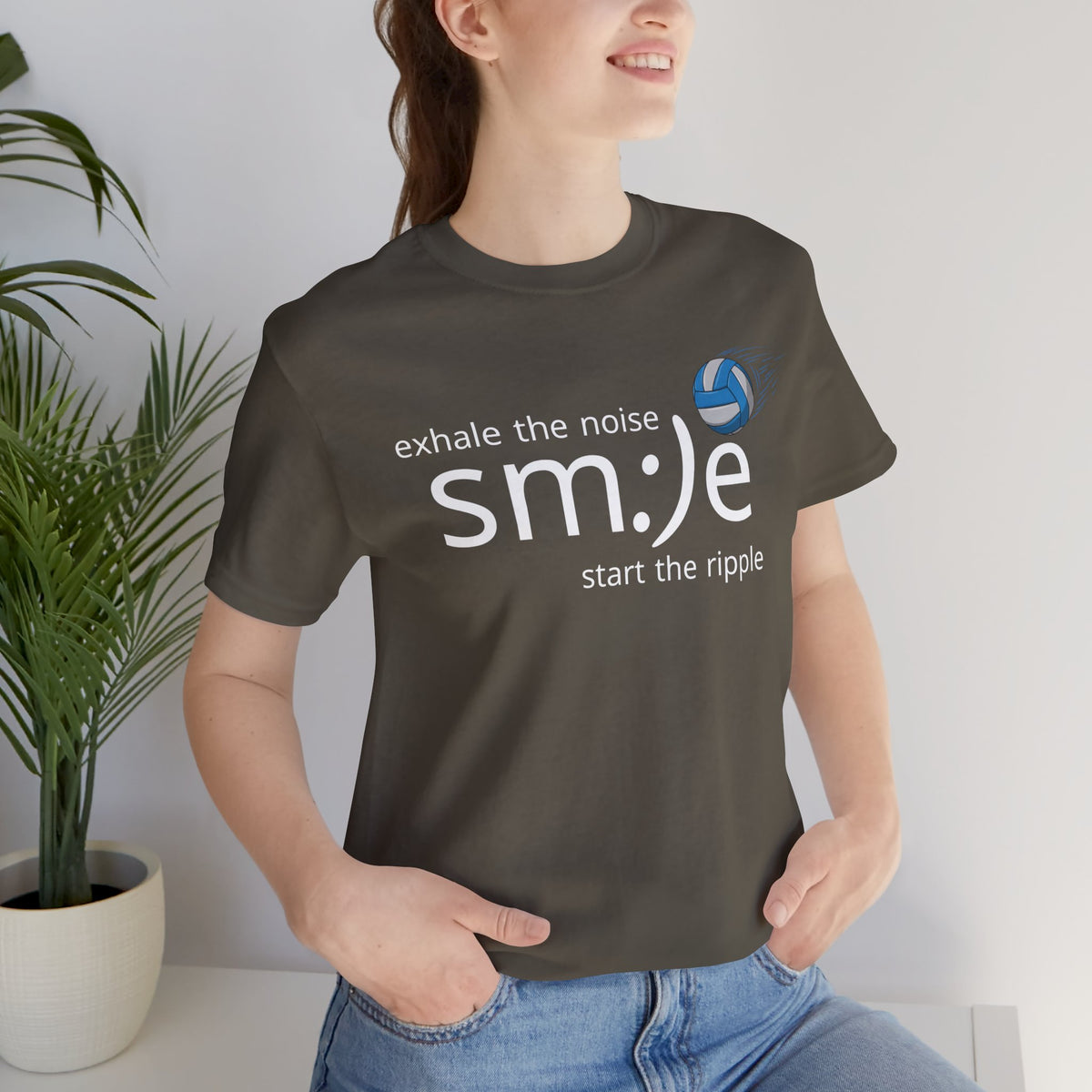 Exhale the Noise sm:)e Volleyball Jersey | Unisex Athletic Streetwear | Court Confidence Tee