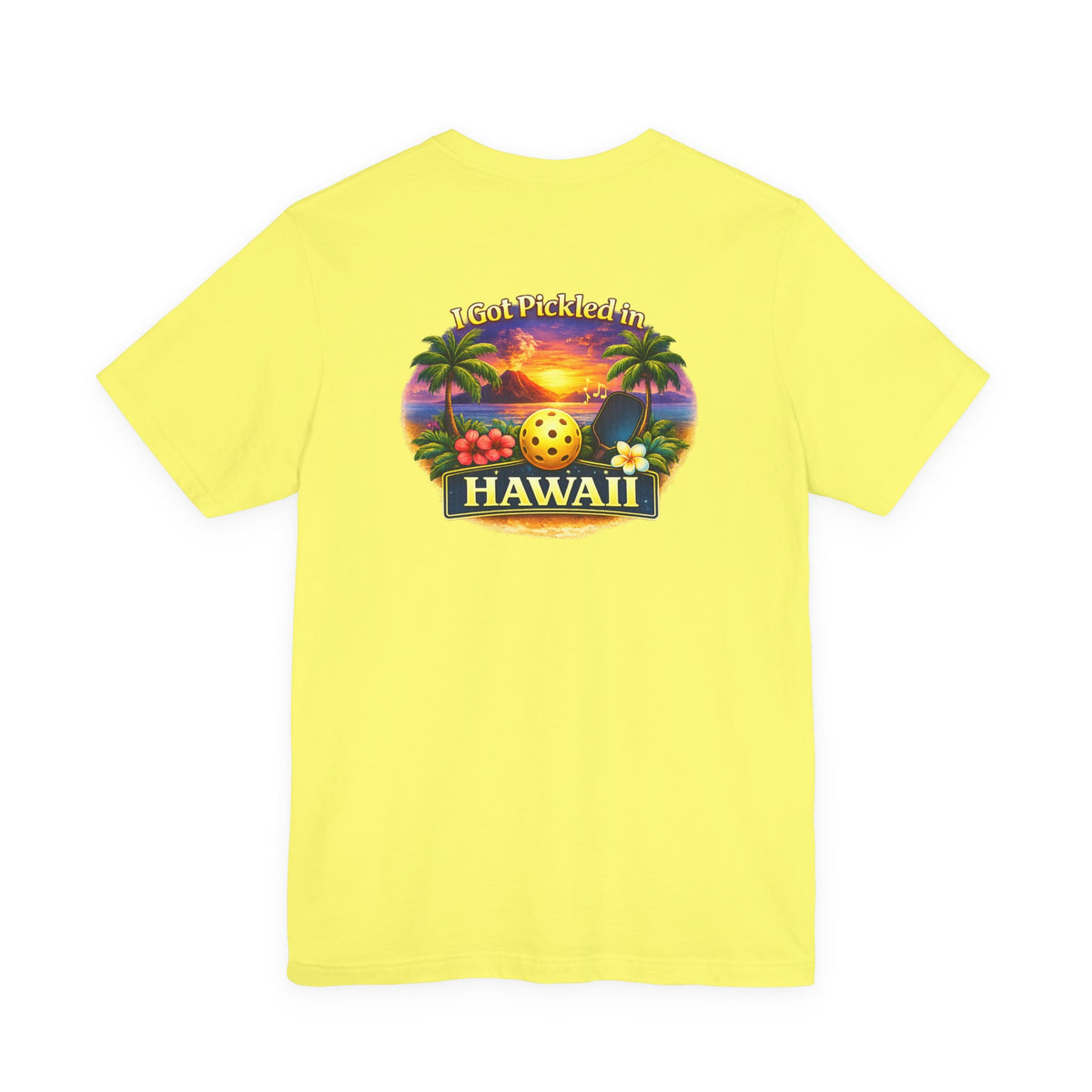 Hawaii Sunset Pickleball Tee | Tropical Beach Graphic T-Shirt