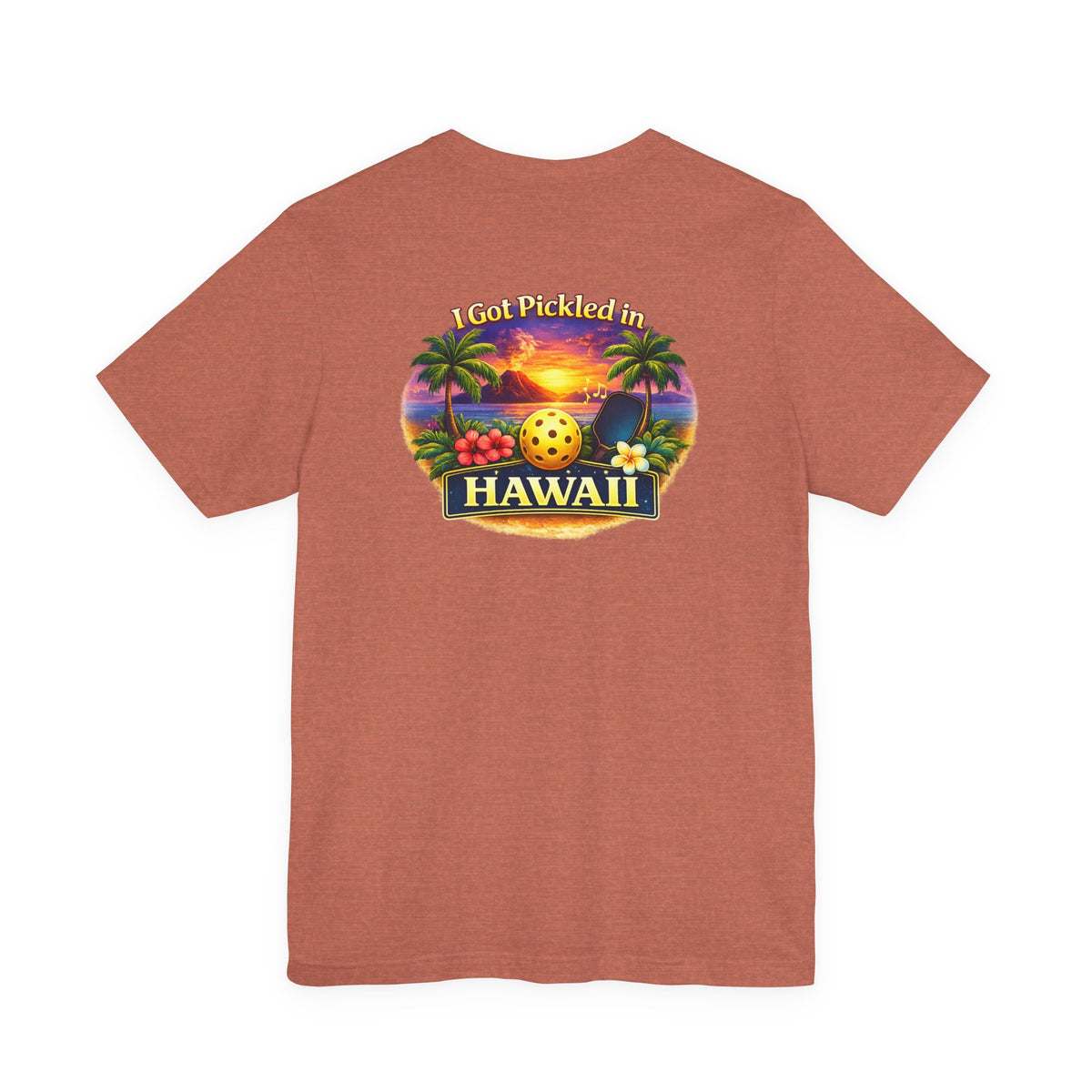 Hawaii Sunset Pickleball Tee | Tropical Beach Graphic T-Shirt