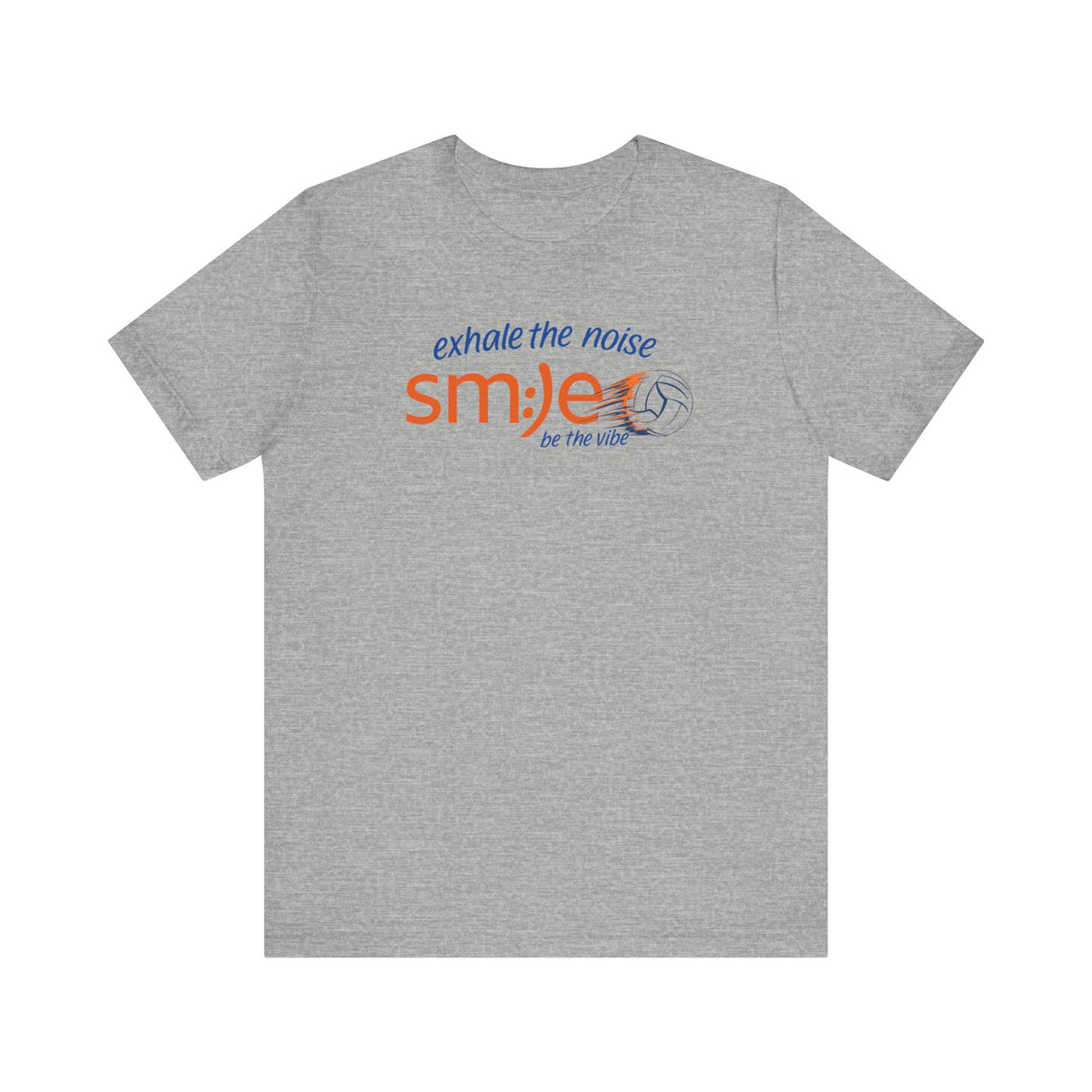 Exhale the Noise sm:)e Be the Vibe Volleyball Tee - Motivational Streetwear, Court Confidence, Athletic Gift