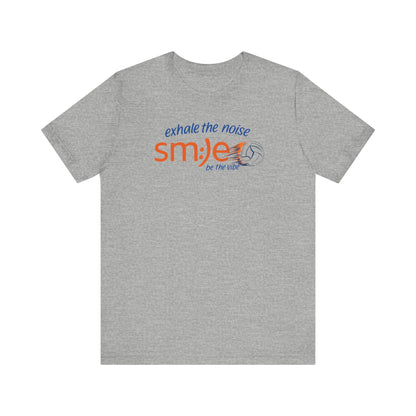 Exhale the Noise sm:)e Be the Vibe Volleyball Tee - Motivational Streetwear, Court Confidence, Athletic Gift