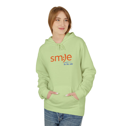 sm:)e Be Vibe Hoodie - Motivational Streetwear, Cozy Confidence Booster, Unisex Fleece Sweatshirt