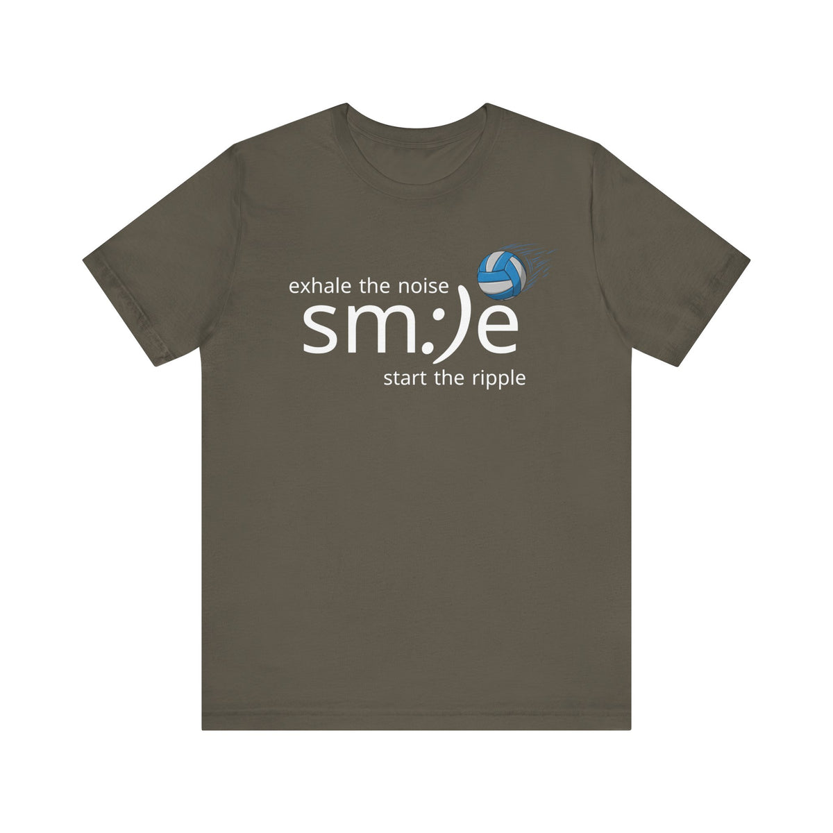 Exhale Noise Sm:)e Start the Ripple Volleyball Tee