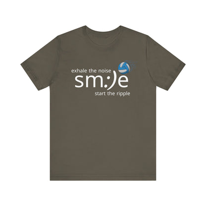 Exhale Noise Sm:)e Start the Ripple Volleyball Tee